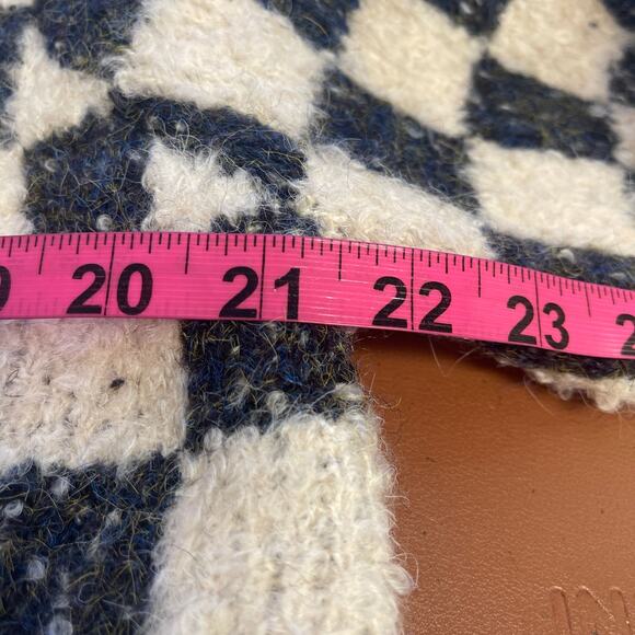 ST GERALDINE XL Beige Black Checkered Knit Wool Blend Top Sweater Vest NWT b39 - Picture 5 of 6